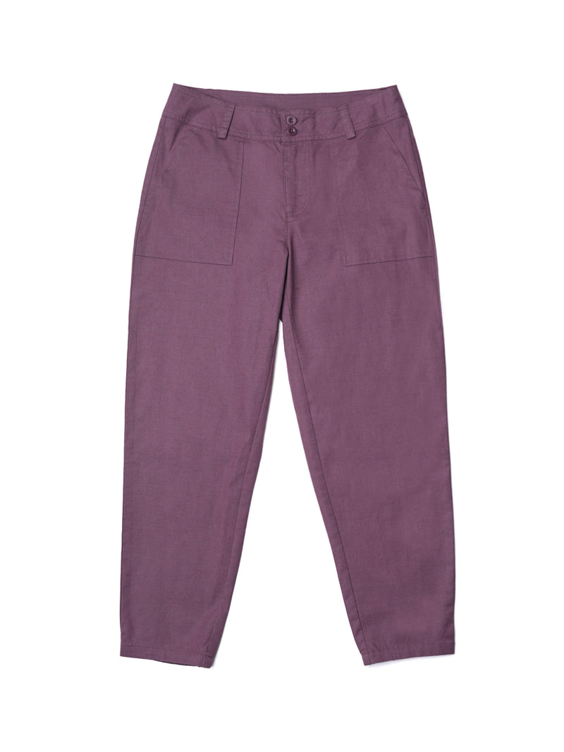 Hemp Fortex Hemp & Polyester Women's Woven Trousers Hemp Fortex